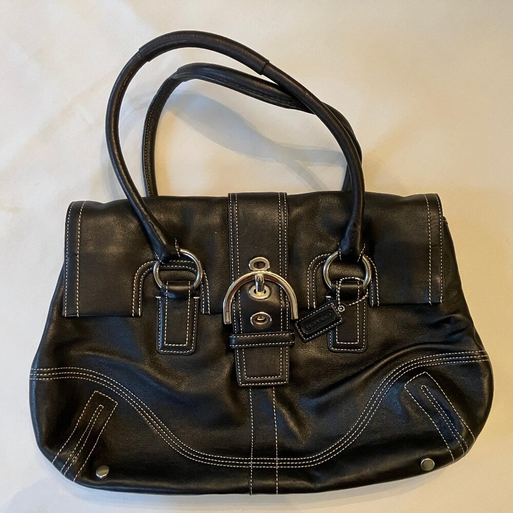 Coach Leather Satchel Black Bag. Brand New, Never Been Used.